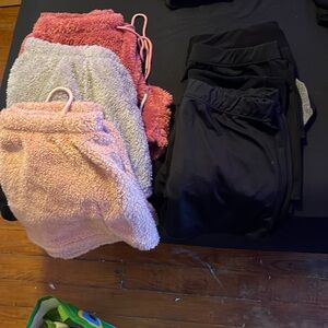 pj and athletic shorts.